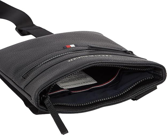 Black Pebbled Crossover Bag
