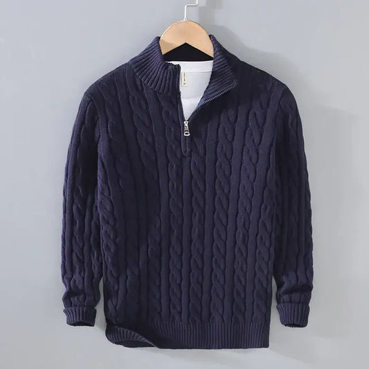 Lugano Zipped Cable Sweater