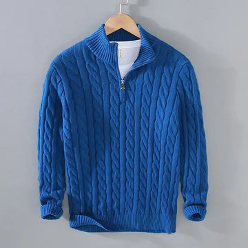 Lugano Zipped Cable Sweater